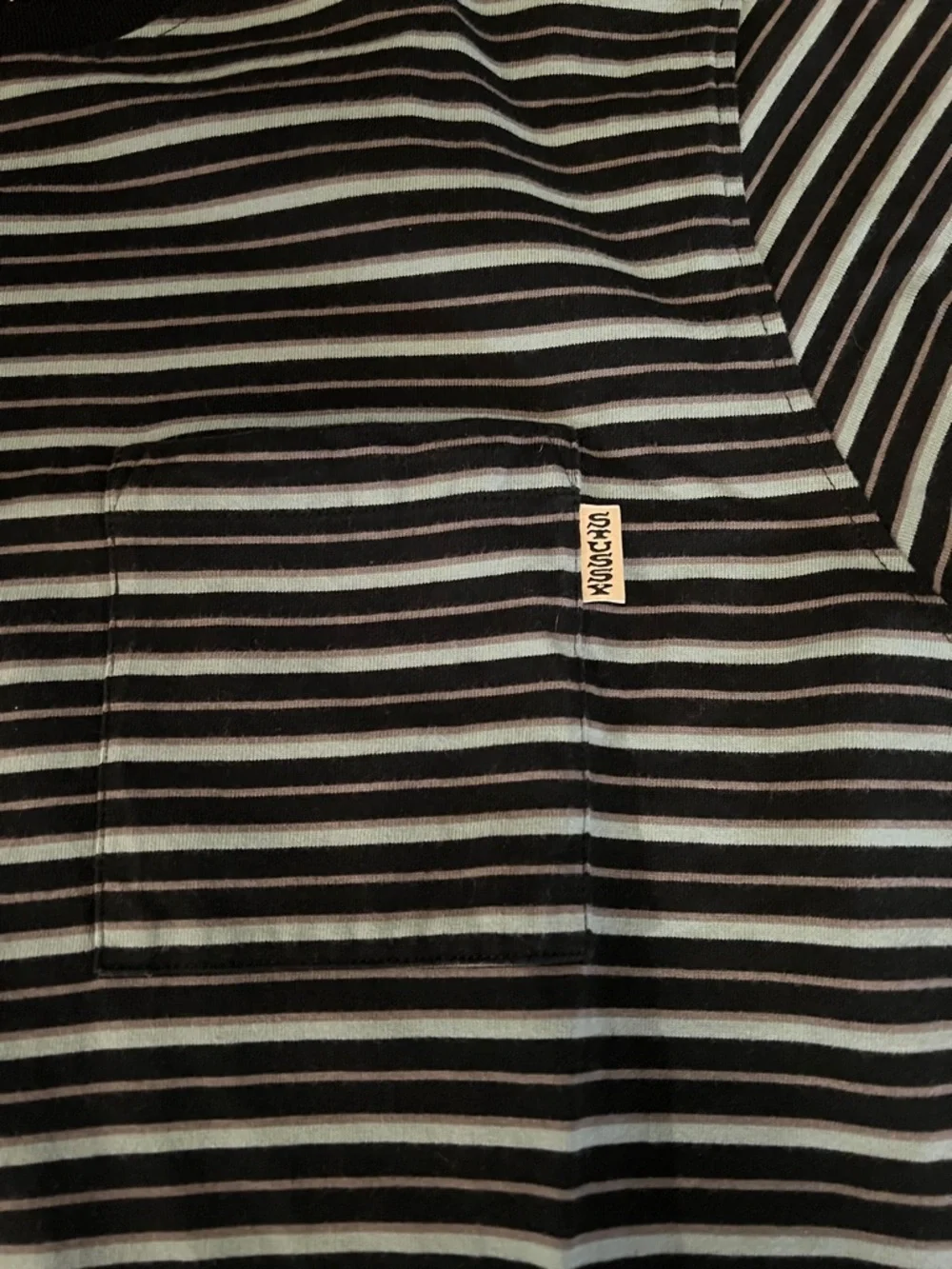 Stussy Black & White Striped Pocket Tee - Picture 4 of 6
